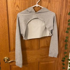 Crop cut out sweatshirt